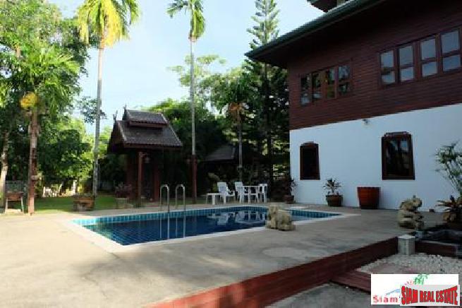 Contemporary Thai Teak Four Bedroom Pool Villa for Rent in Rawai