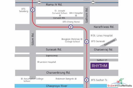 Rhythm Sathorn | River View One Bedroom Condo for Rent near BTS station