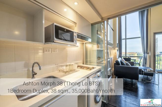 Ideo Morph 38 | Ultra Modern Two Storey Duplex with Extra High Ceilings in Thong Lo, Pet friendly